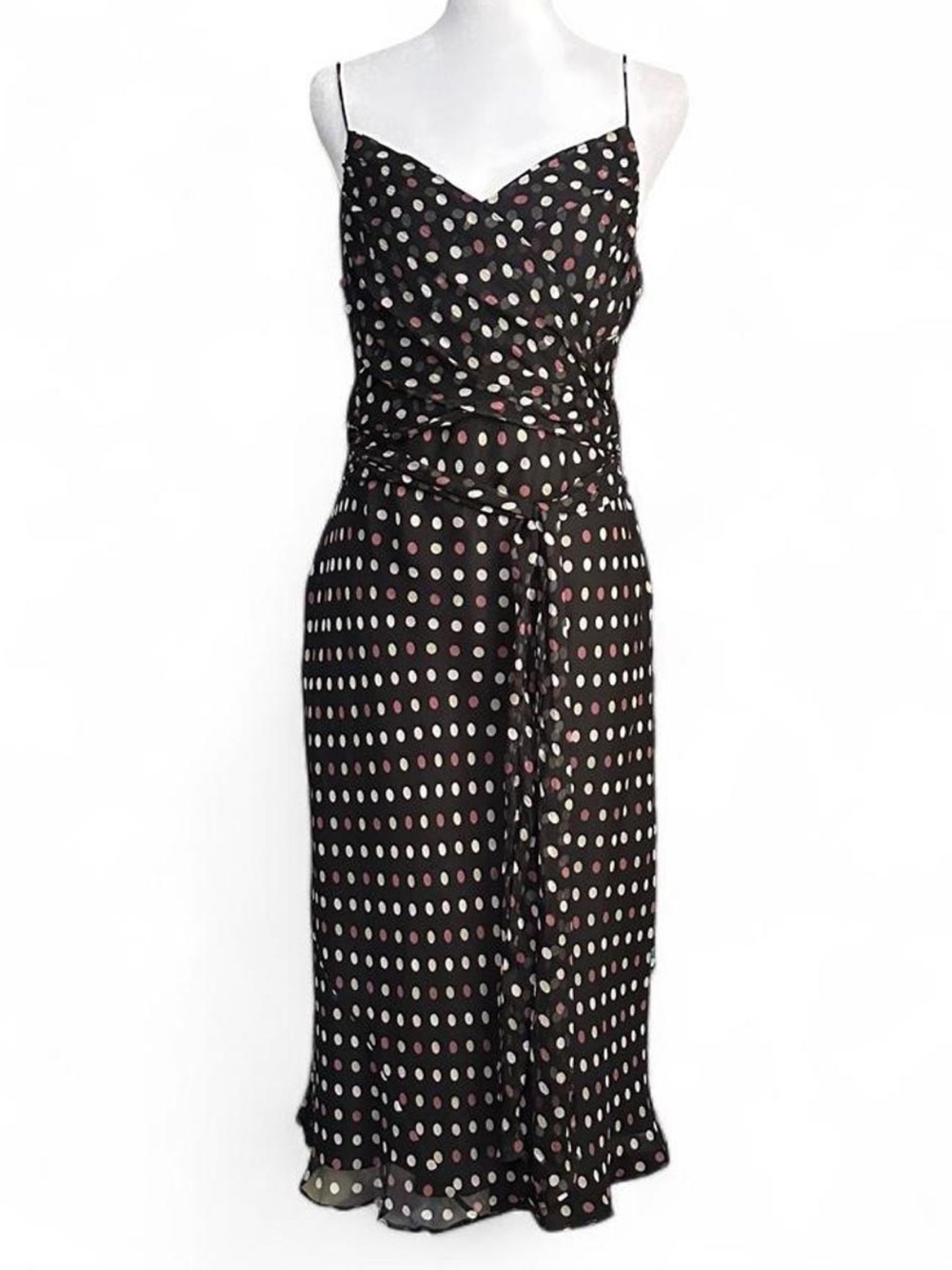 Laundry by Shelli Segal adorable silk chiffon polka dot dress
